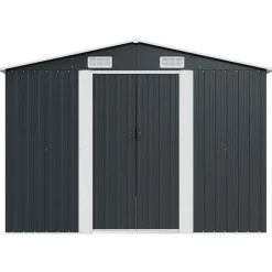 Tuinhuizen-vidaXL - Tuinschuur - Antraciet - Staal