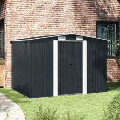 Tuinhuizen-vidaXL - Tuinschuur - Antraciet - Staal