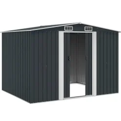Tuinhuizen-vidaXL - Tuinschuur - Antraciet - Staal