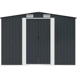 Tuinhuizen-vidaXL - Tuinschuur - Antraciet - Staal