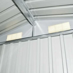 Tuinhuizen-vidaXL - Tuinschuur - Grijs - Staal