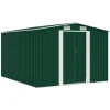 vidaXL - Tuinschuur - Groen - Staal