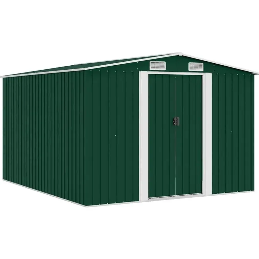 vidaXL - Tuinschuur - Groen - Staal