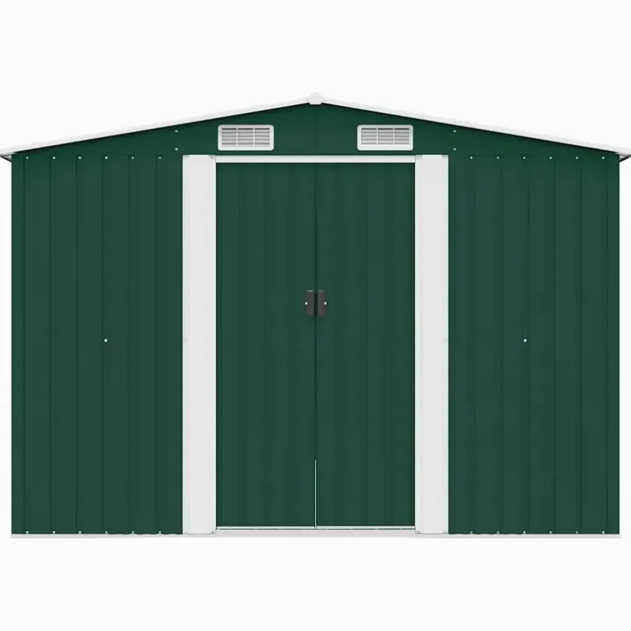 vidaXL - Tuinschuur - Groen - Staal