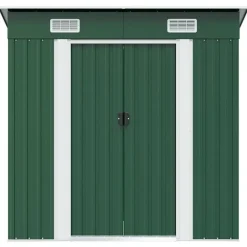 vidaXL - Tuinschuur - Groen - Staal