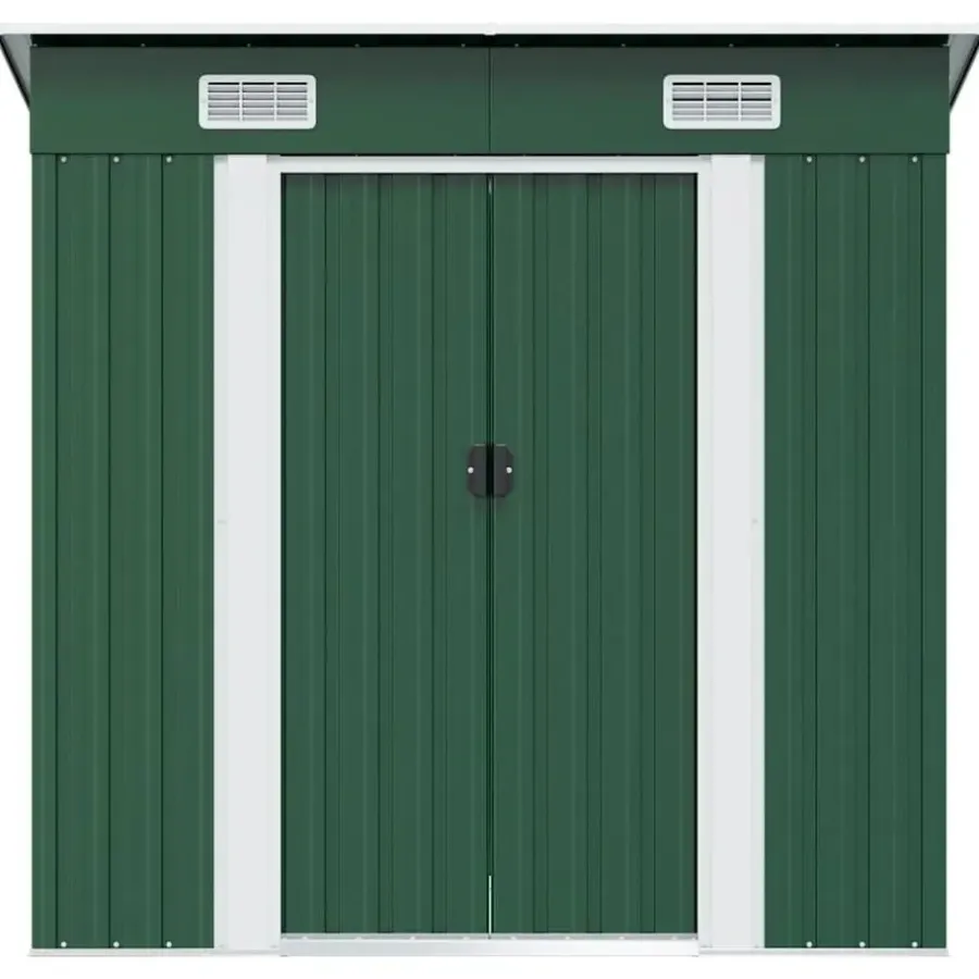 vidaXL - Tuinschuur - Groen - Staal