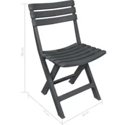 Bistro- & Balkonsets-vidaXL - Tuinset - Antraciet - Kunststof