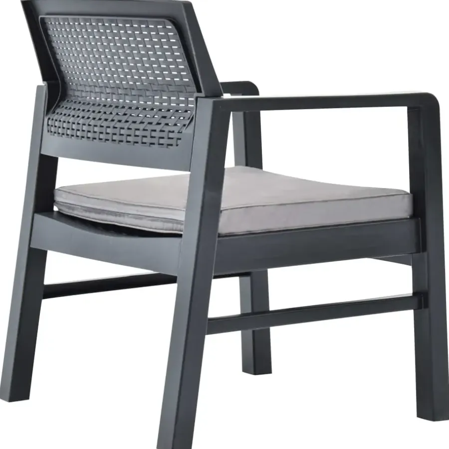 Bistro- & Balkonsets-vidaXL - Tuinset - Antraciet - Kunststof