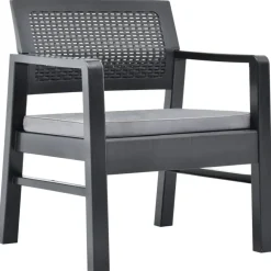 Bistro- & Balkonsets-vidaXL - Tuinset - Antraciet - Kunststof