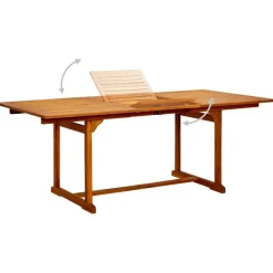 vidaXL - Tuinset - Bruin - Acaciahout - 7 stuks