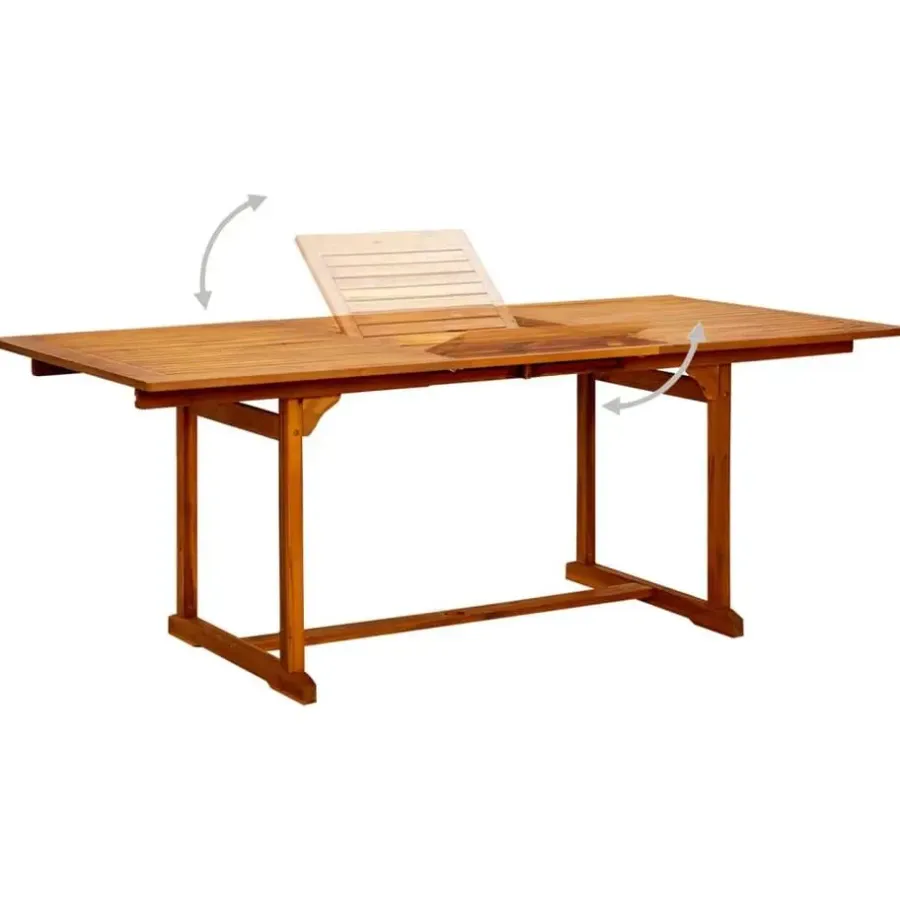 vidaXL - Tuinset - Bruin - Acaciahout - 7 stuks