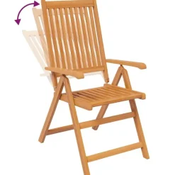 vidaXL - Tuinset - Bruin - Acaciahout - 7 stuks