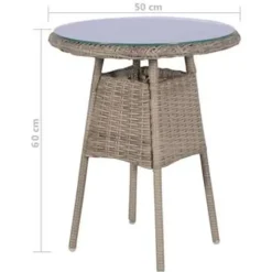 vidaXL - Tuinset - Bruin - Poly rattan
