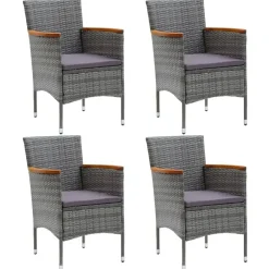 vidaXL - Tuinset - Grijs - Acaciahout - 5 stuks