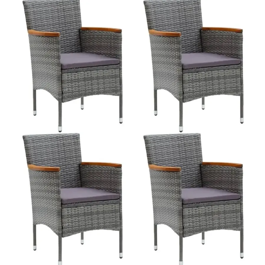 vidaXL - Tuinset - Grijs - Acaciahout - 5 stuks
