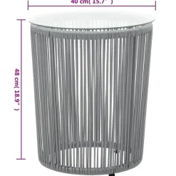vidaXL - Tuinset - Grijs - Polyetheen