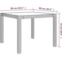 Bistro- & Balkonsets-vidaXL - Tuinset - Grijs - Poly rattan - 3 stuks - Met kussens