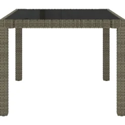 Bistro- & Balkonsets-vidaXL - Tuinset - Grijs - Poly rattan - 3 stuks - Met kussens