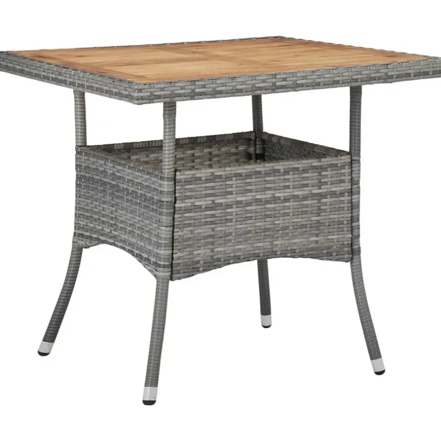 Bistro- & Balkonsets-vidaXL - Tuinset - Grijs - Poly rattan