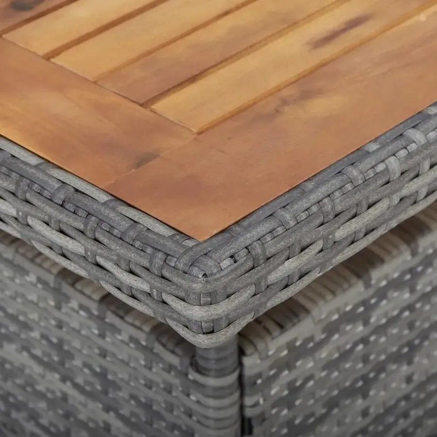 Bistro- & Balkonsets-vidaXL - Tuinset - Grijs - Poly rattan