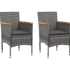 Bistro- & Balkonsets-vidaXL - Tuinset - Grijs - Poly rattan