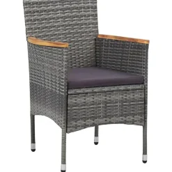 Bistro- & Balkonsets-vidaXL - Tuinset - Grijs - Poly rattan