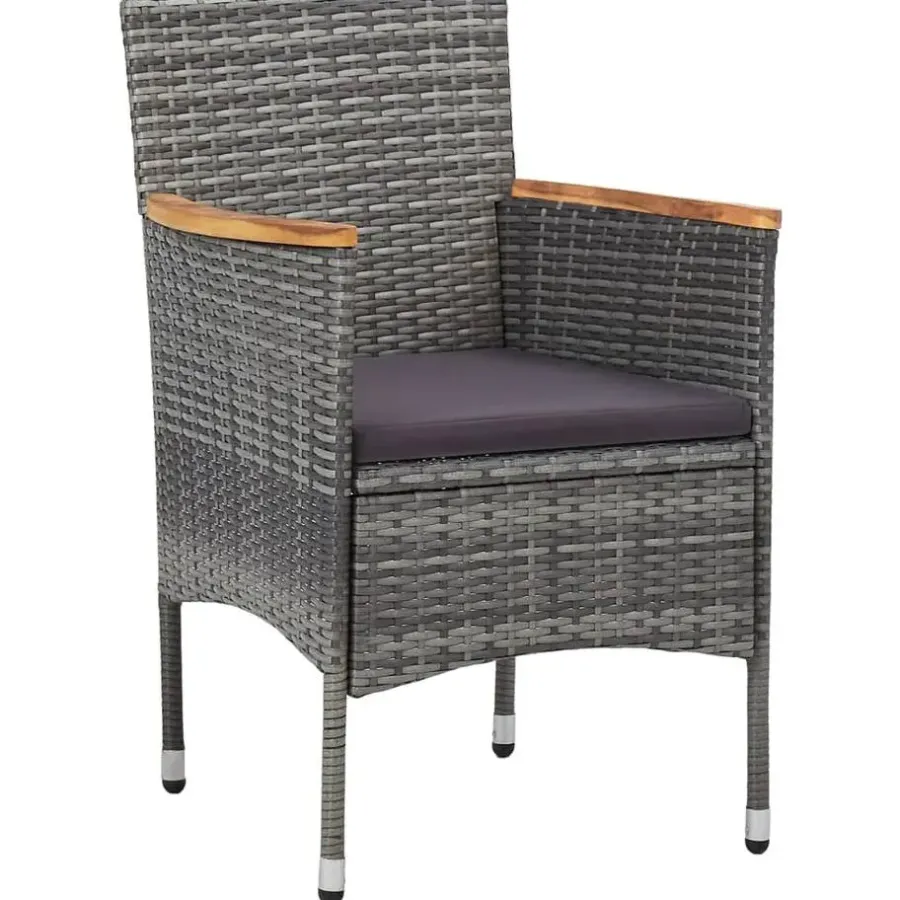 Bistro- & Balkonsets-vidaXL - Tuinset - Grijs - Poly rattan