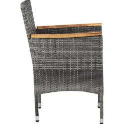 Bistro- & Balkonsets-vidaXL - Tuinset - Grijs - Poly rattan