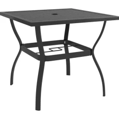 Bistro- & Balkonsets-vidaXL - Tuinset - Grijs - Staal - 80 cm tafellengte