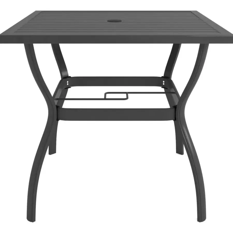 Bistro- & Balkonsets-vidaXL - Tuinset - Grijs - Staal - 80 cm tafellengte