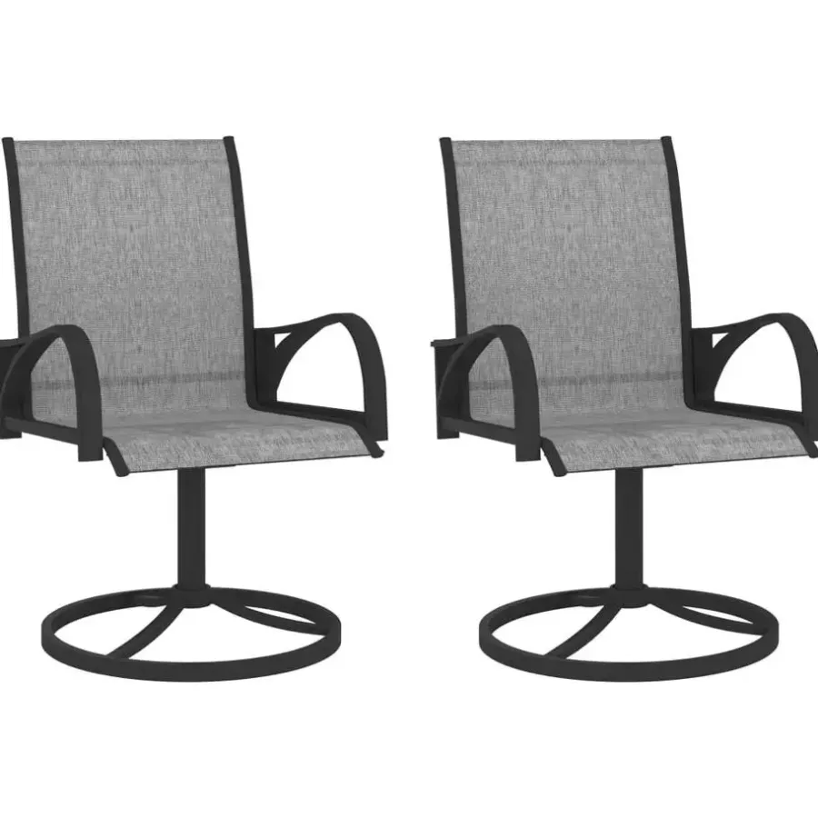 Bistro- & Balkonsets-vidaXL - Tuinset - Grijs - Staal - 80 cm tafellengte