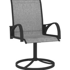 Bistro- & Balkonsets-vidaXL - Tuinset - Grijs - Staal - 80 cm tafellengte