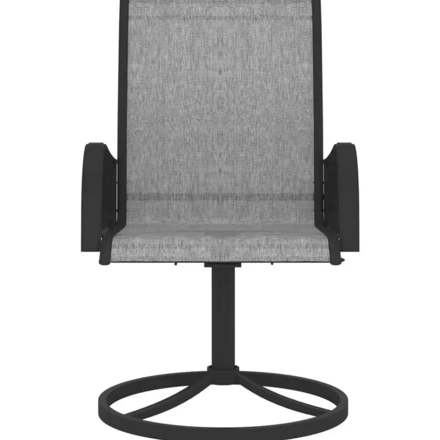 Bistro- & Balkonsets-vidaXL - Tuinset - Grijs - Staal - 80 cm tafellengte