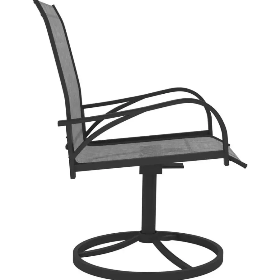 Bistro- & Balkonsets-vidaXL - Tuinset - Grijs - Staal - 80 cm tafellengte