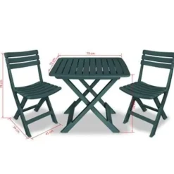 Bistro- & Balkonsets-vidaXL - Tuinset - Groen - Kunststof