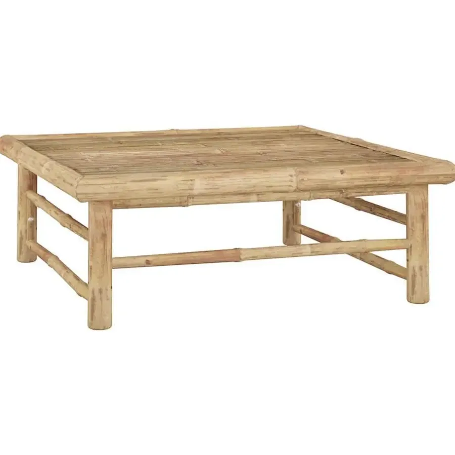 Loungesets-vidaXL - Tuinset - Wit - Bamboe - 6 stuks Met kussens