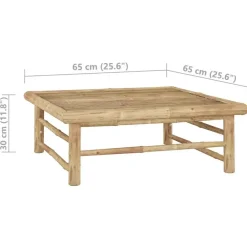 vidaXL - Tuinset - Wit - Bamboe - 4 stuks - Met kussens