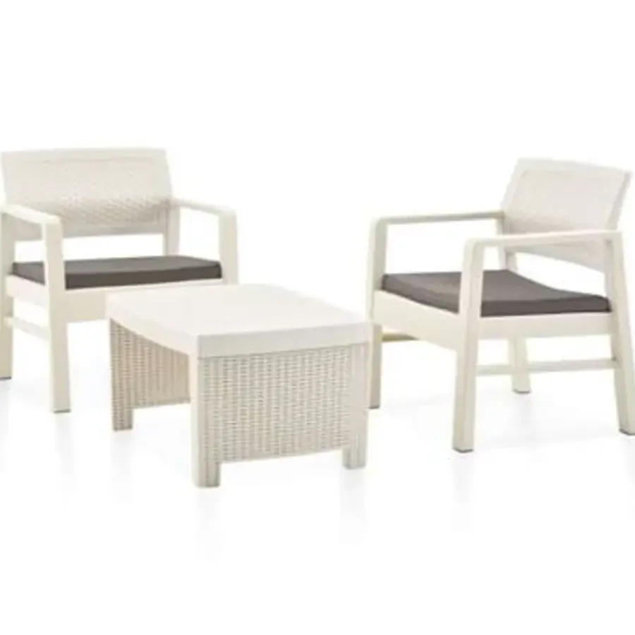 Bistro- & Balkonsets-vidaXL - Tuinset - Wit - Kunststof