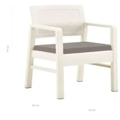 Bistro- & Balkonsets-vidaXL - Tuinset - Wit - Kunststof