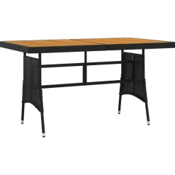 Tuinsets-vidaXL - Tuinset - Zwart - Poly rattan