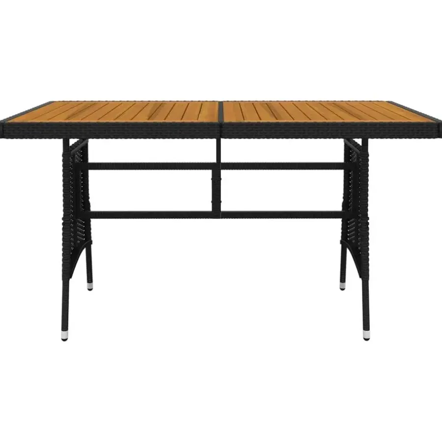 Tuinsets-vidaXL - Tuinset - Zwart - Poly rattan