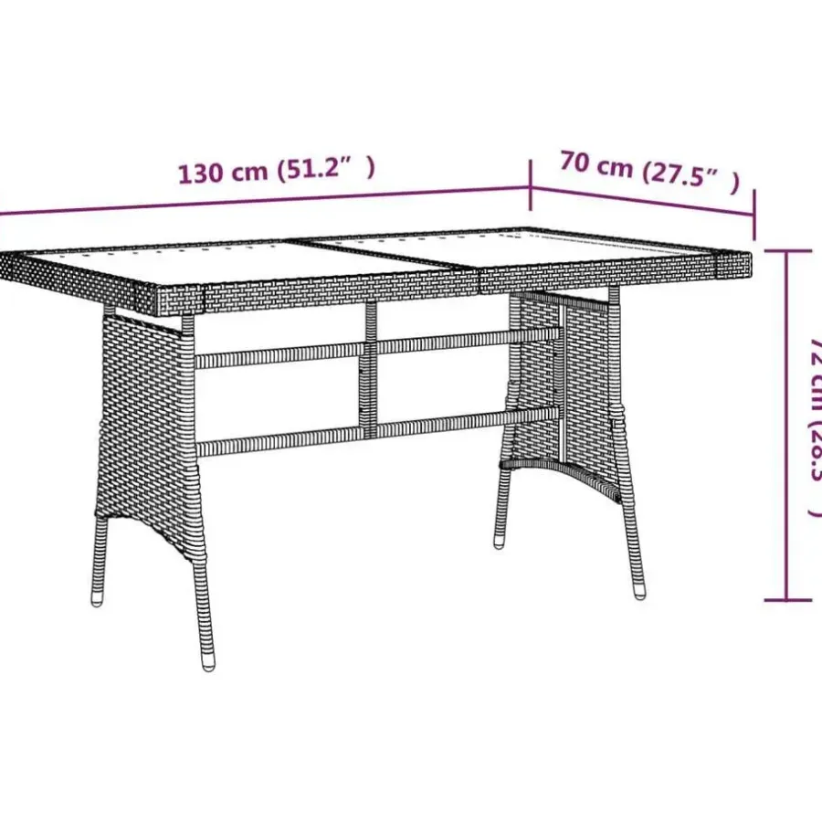 Tuinsets-vidaXL - Tuinset - Zwart - Poly rattan