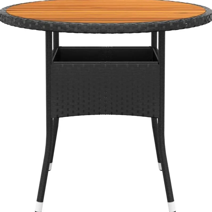 vidaXL - Tuinset - Zwart - Poly rattan - 3 stuks