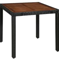 Tuinsets-vidaXL - Tuinset - Zwart - Poly rattan