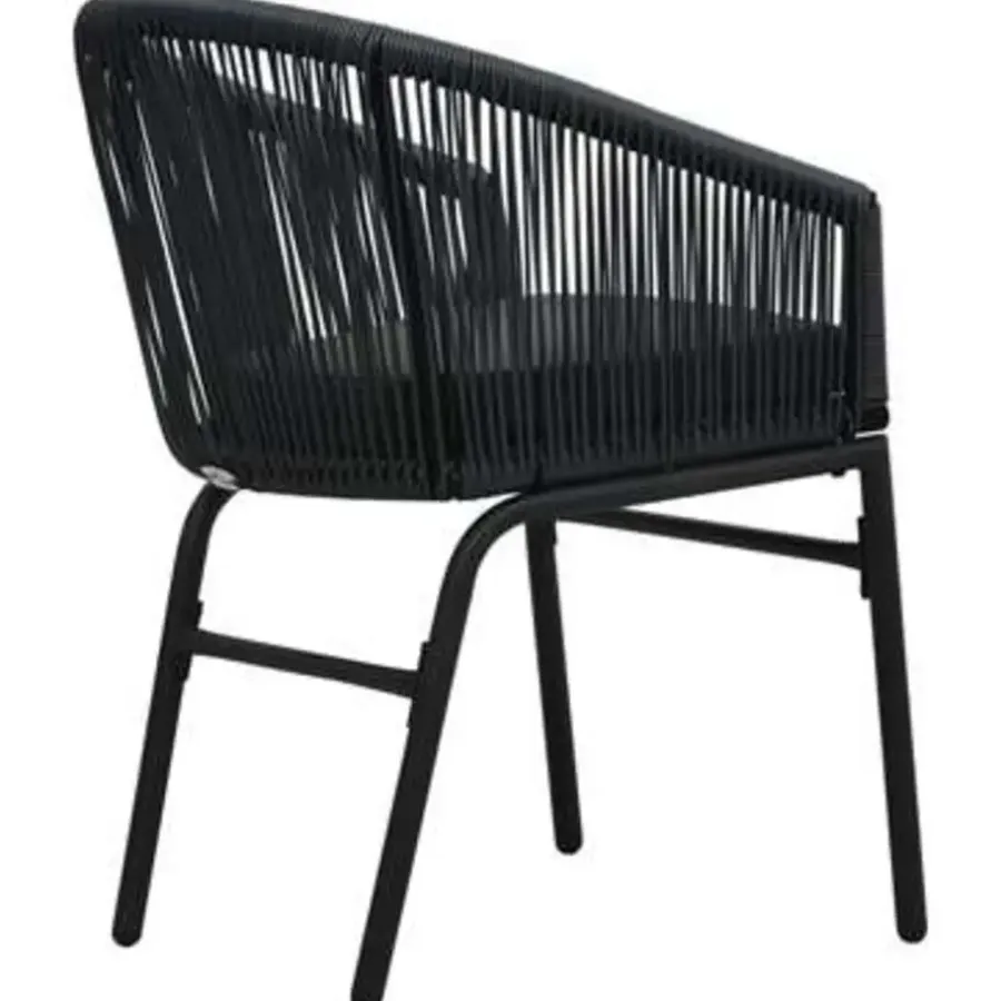 Bistro- & Balkonsets-vidaXL - Tuinset - Zwart - Polyetheen