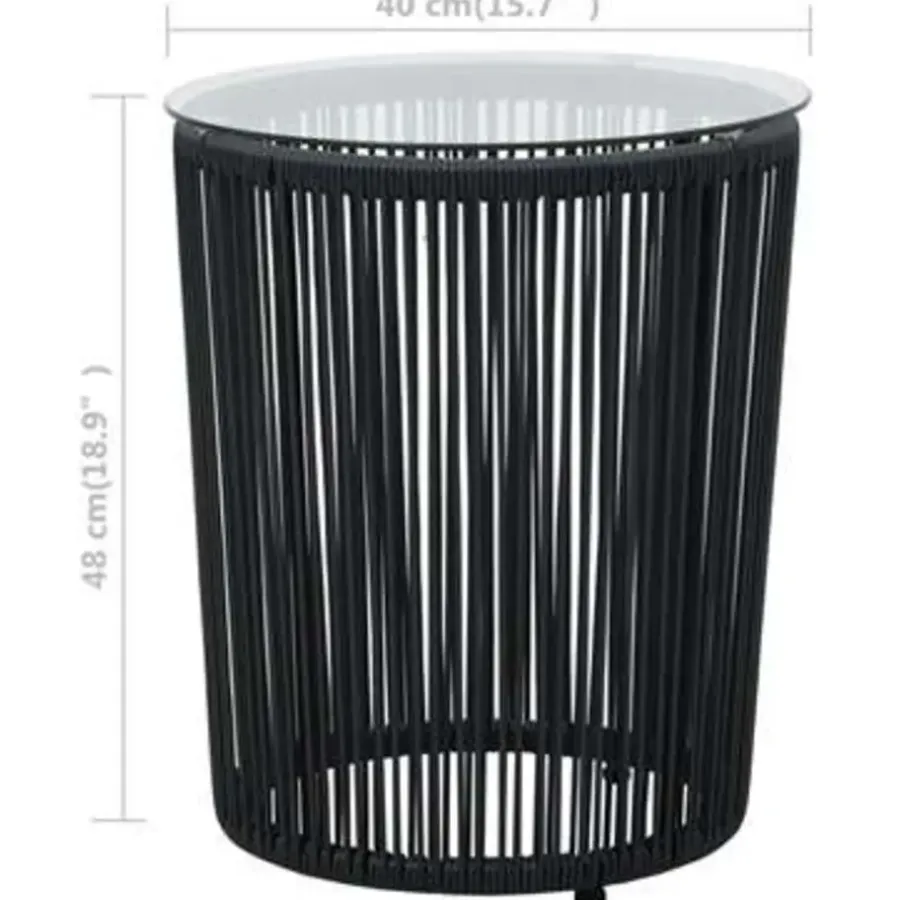 Bistro- & Balkonsets-vidaXL - Tuinset - Zwart - Polyetheen