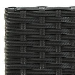 Tuinsets-vidaXL - Tuinset - Zwart - Poly rattan