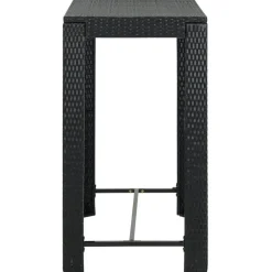 Tuinsets-vidaXL - Tuinset - Zwart - Poly rattan