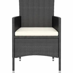 Bistro- & Balkonsets-vidaXL - Tuinset - Zwart - Poly rattan - 3 stuks