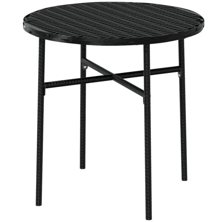Bistro- & Balkonsets-vidaXL - Tuinset - Zwart - Poly rattan - 3 stuks